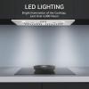 imageHermitlux 30 inch BuiltinInsert Range Hood 600 CFM 3 Speed Vent Hood DuctedDuctless Convertible Stainless Steel Range Hoods with Bright LED Light Baffle Filters and Charcoal FiltersModern Design