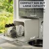 imageHermitlux Countertop Dishwasher 6 Wash Programs Slim Size Portable DishwasherNarrowSpace Design