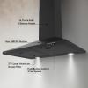 imageHermitlux Range Hood 30 inch Wall Mount Vent Hood for Kitchen with Charcoal Filter DuctedDuctless Convertible BlackBlackModern Design