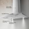 imageHermitlux Range Hood 30 inch Wall Mount Vent Hood for Kitchen with Charcoal Filter DuctedDuctless Convertible BlackStainless SteelModern Design