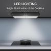 imageHermitlux Under Cabinet Range Hood 30 inch Black Vent Hood With 3 Speed Exhaust Fan Ducted And Ductless Convertible LED Bright Light Bulbs and Charcoal FilterMatte Black