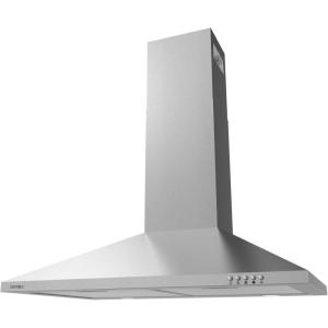 imageHermitlux Range Hood 30 inch Wall Mount Vent Hood for Kitchen with Charcoal Filter DuctedDuctless Convertible BlackStainless Steel