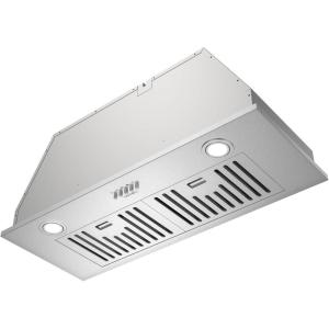 imageHermitlux 30 inch BuiltinInsert Range Hood 600 CFM 3 Speed Vent Hood DuctedDuctless Convertible Stainless Steel Range Hoods with Bright LED Light Baffle Filters and Charcoal FiltersModern Design