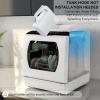 imageHermitlux Portable Countertop Dishwashes 5 Washing Programs Mini Dishwasher with 5Liter Builtin Water Tank for Apartments ampamp RVs Tabletop Dishwasher with LED Light ampamp Glass Door No Hookup NeededGlass Door